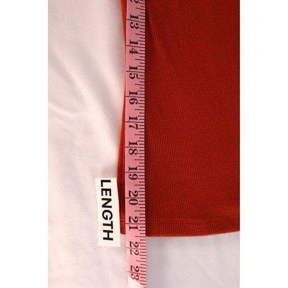 Old Navy‎ Women's Rust Orange Ribbed Knit Long Sleeve Top Size Small - Picture 10 of 12